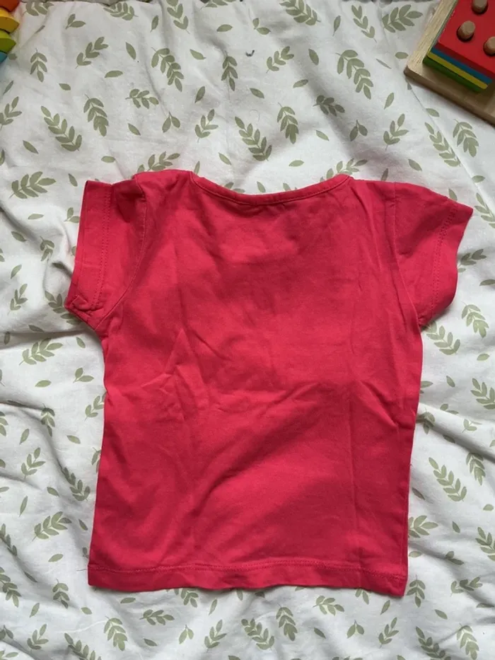 teeshirt manches courtes rose uni 26 mois  BASIC - photo numéro 5