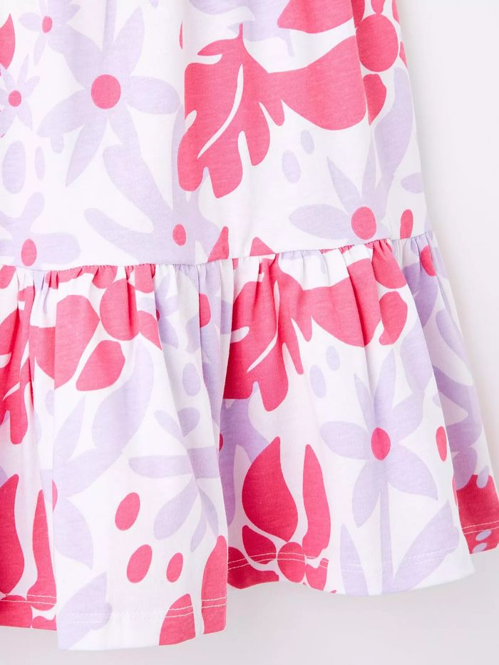 Robe sans manches à imprimé hibiscus pour fille 100% coton Everyday - taille 4 ans - photo numéro 3