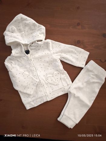 Ensemble jogging et veste blanc 3mois kiabi