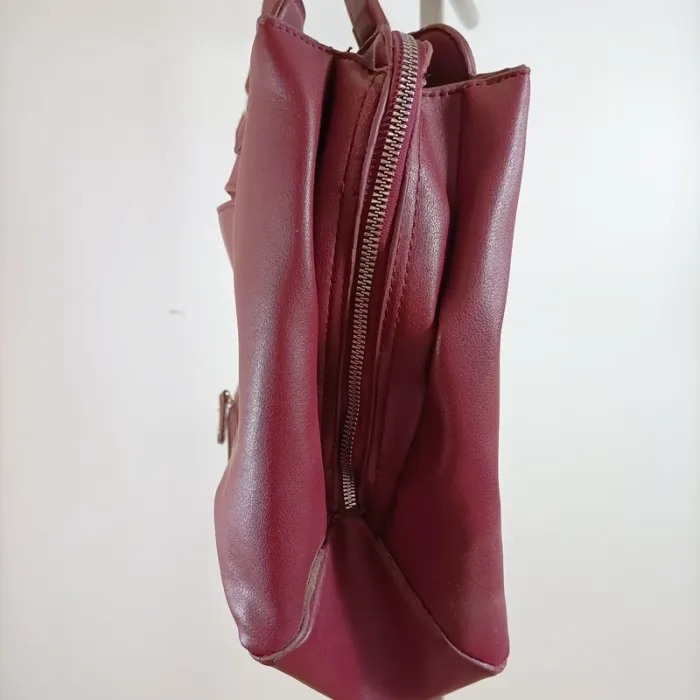 Sac cabas bordeaux grand format – idéal bureau ou quotidien S023 - photo numéro 8