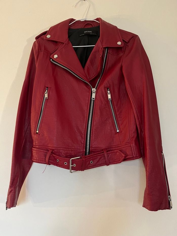Blouson en simili Zara XS