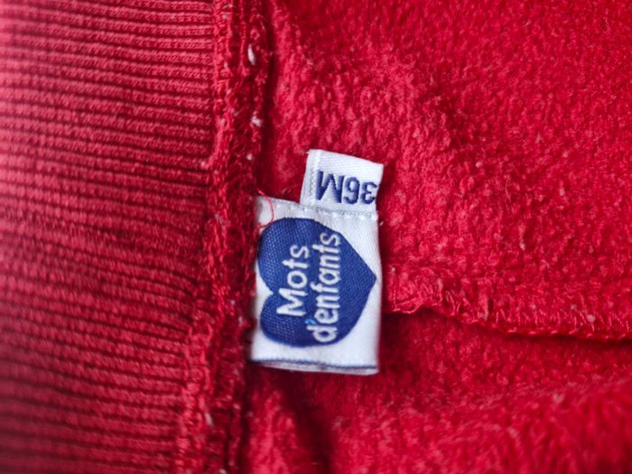 Pantalon de jogging 36 mois Mots d’enfants Rouge blanc inscription small club - photo numéro 3