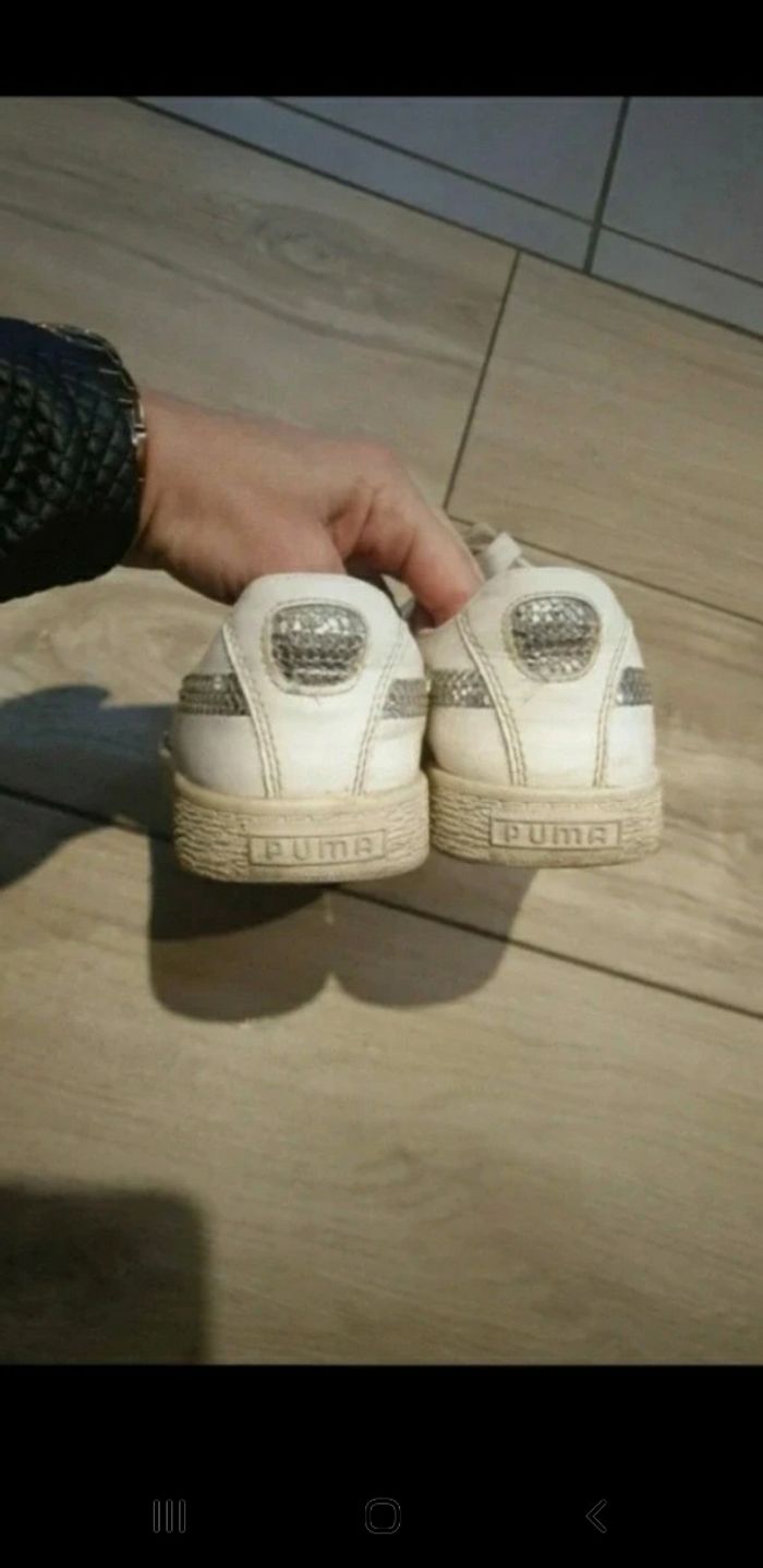 Baskets paillettes argenté puma 35 - photo numéro 3