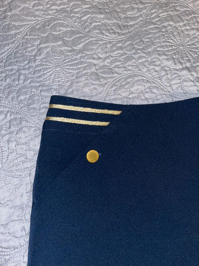 Jupe etam 42 bleu marine et doré - photo numéro 2