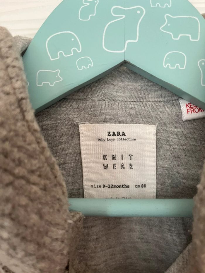 Veste zippée à capuche taille 9-12 mois (80cm) - photo numéro 4