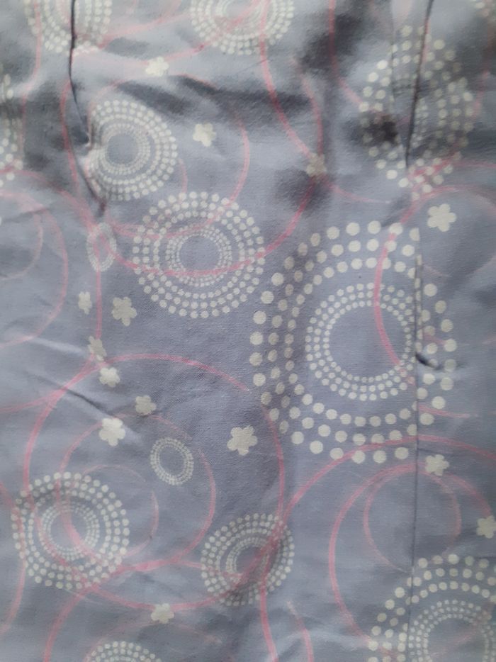 Robe légère lilas motif ronds roses et blancs - photo numéro 3