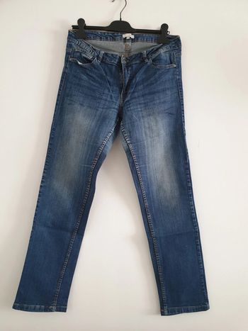 Jean droit bleu délavé lahalle 42