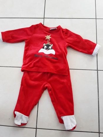 Pyjama 2 pièces Looney Tunes Noël 9 mois