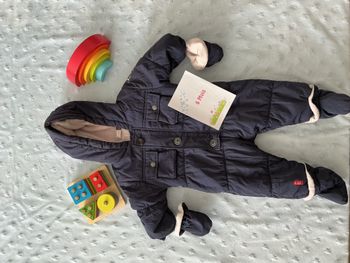 combinaison pilote chaussons et gants amovible a capuche marine 6 mois jean bourget