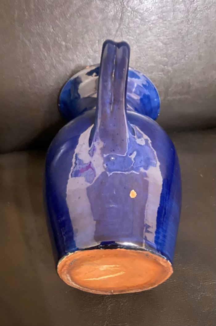 Cruche/carafe bleu marine vintage - photo numéro 4