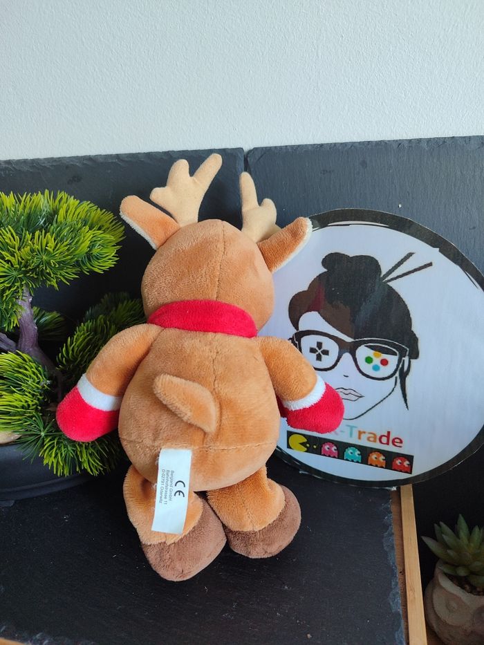 doudou peluche cerf renne noël marron rouge blanc bergland GmbH lidl  DD003369 - photo numéro 2