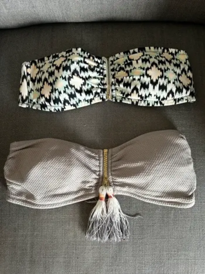 2 hauts de maillot de bain taille 36 / 38 - photo numéro 2