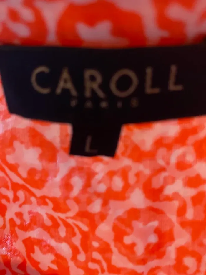 Top orange fleuri Caroll taille L - photo numéro 2