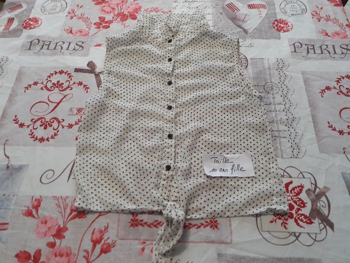 Petit chemisier sans manches 10 ans fille