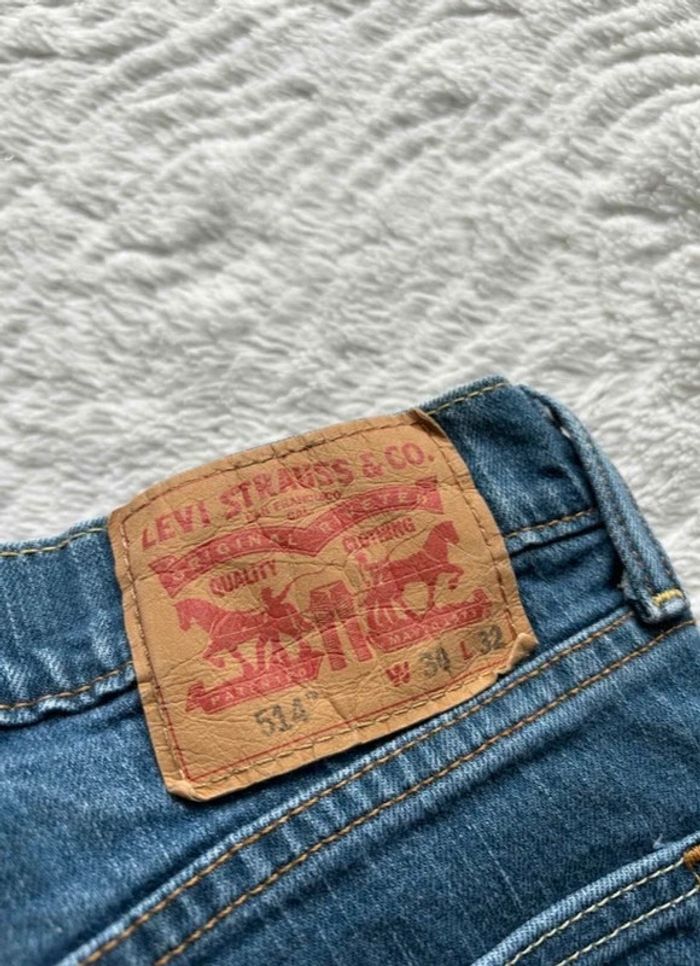 Jean Levi’s 514 Homme - Coupe slim taper straight fit Bleu Taille M 38/40 W29 Mexique 00s y2k - photo numéro 2
