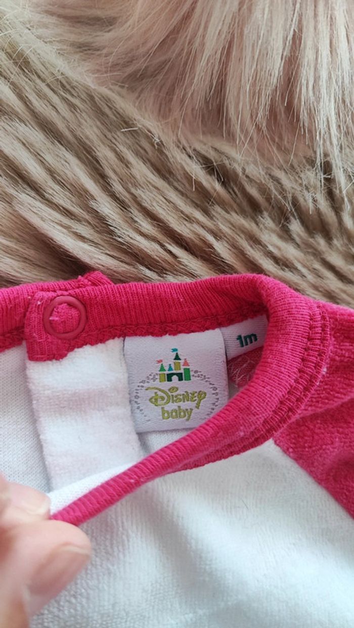 Pyjama chaud blanc rose Minnie 1 mois - photo numéro 3