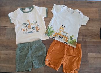 Ensemble t-shirt et short "Animaux"
