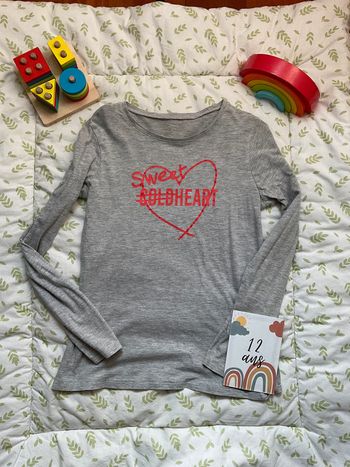 teeshirt manches longue gris 12 ans kiabi