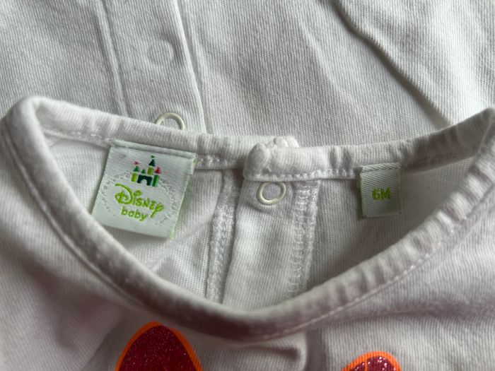 Tee-shirt imprimé Minnie noeud pailleté taille 6 mois - photo numéro 4