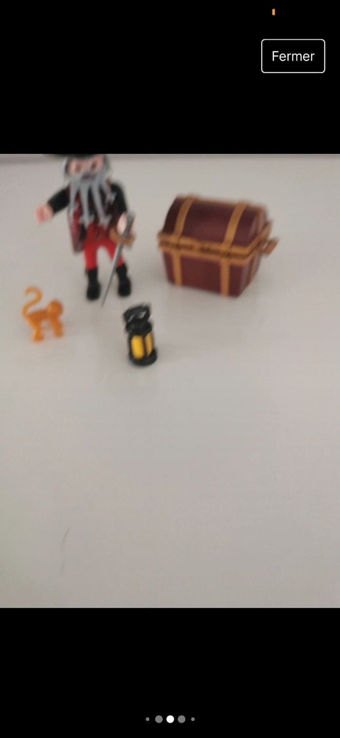 Playmobil lot pirate singe lanterne coffre sabre - photo numéro 4