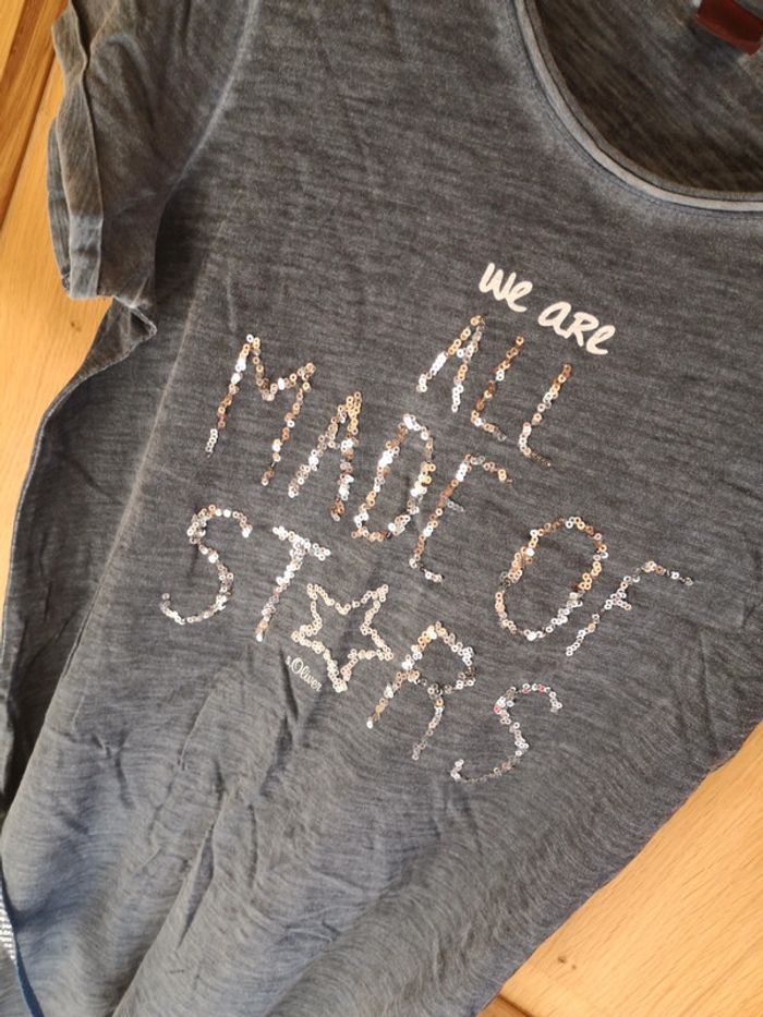 Robe en gris foncé imprimé Strass Esprit 14 ans - photo numéro 4