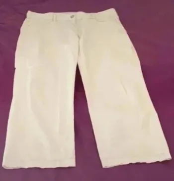 Pantacourt femme 40 bnk blanc