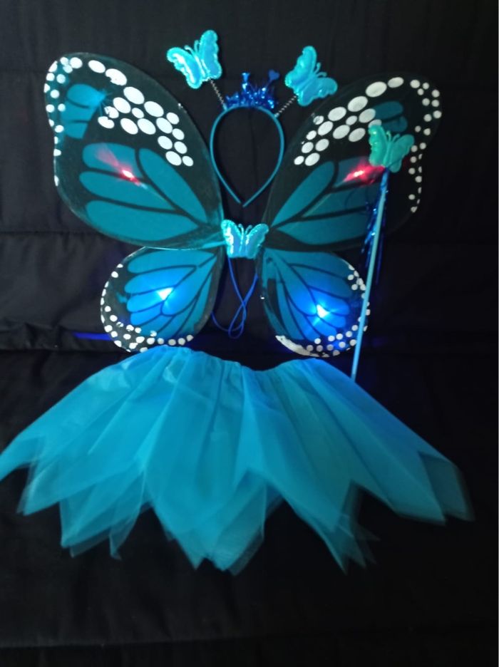 Deguisement papillon bleu LED 3-6ans