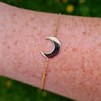 Bracelet lune plaqué or