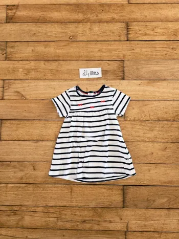 Robe manches courtes marinière bébé fille 24 mois 2 ans orchestra
