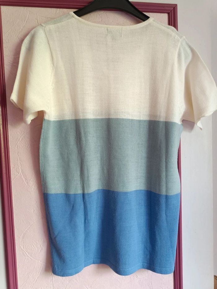 Haut bleu blanc " Paola Vialese" en T.4(42) - photo numéro 12