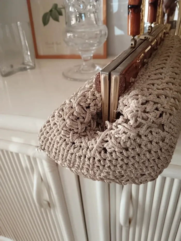 Sac vintage année 40/50 style médecin en crochet - photo numéro 4