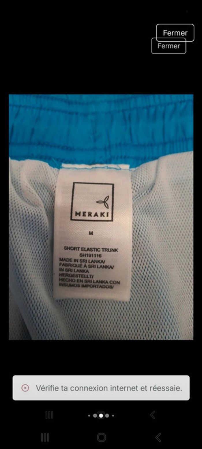 Short homme Meraki tourquoise taille M - photo numéro 5