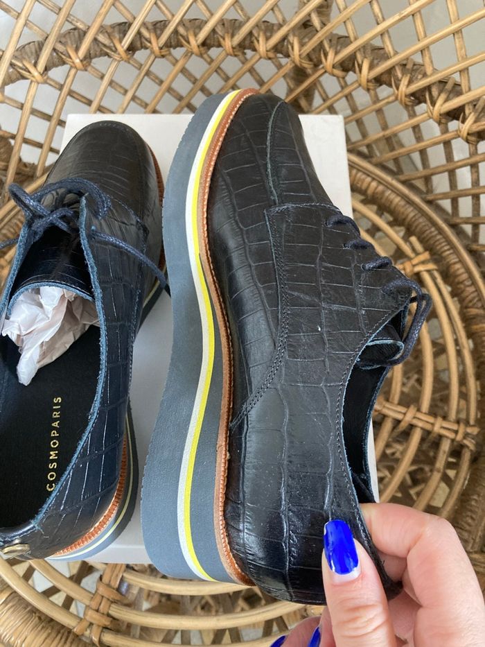 Derbys croco pour femmes - photo numéro 10