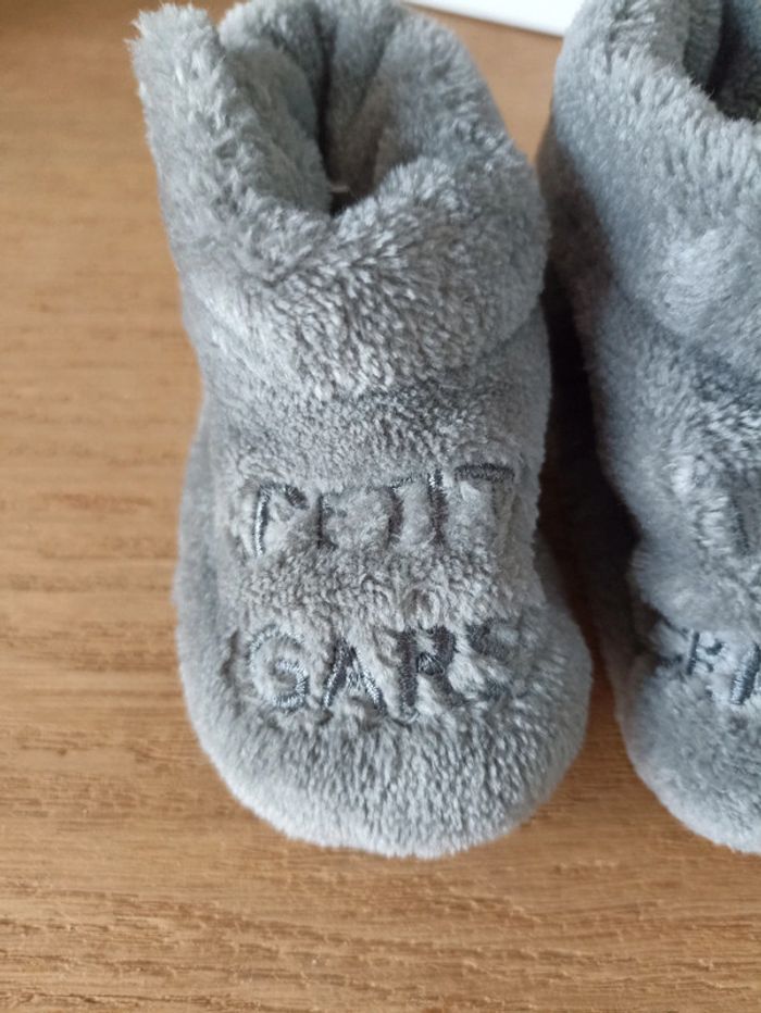 Chaussons petit gars trop craquant 0/6 mois