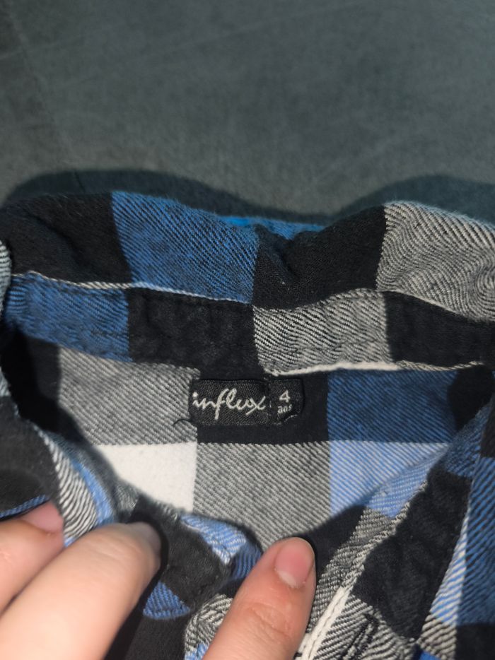 Chemise à carreaux bleu - photo numéro 4