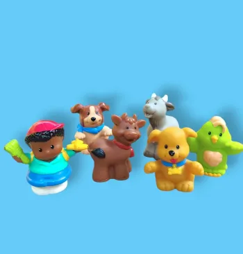 Lot figurine et animaux Little People Mattel 2001 et kiddieland AD