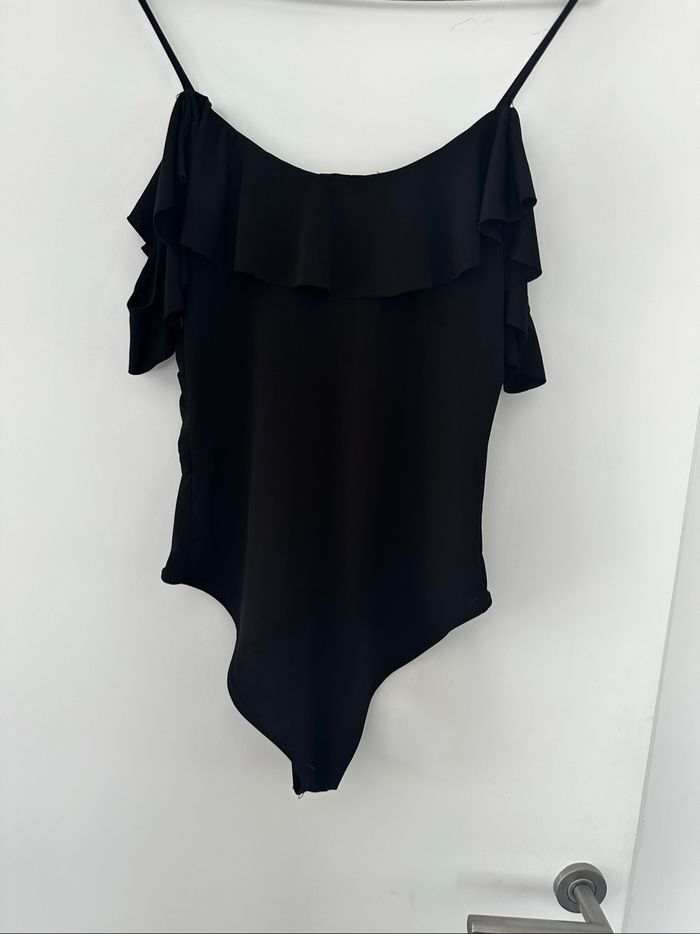 Body noir à volants JENNYFER – Taille S - photo numéro 5