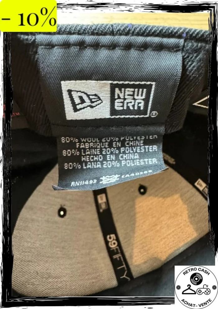 Casquette, New Era, New York, violette et noir à rayures taille 7,5 - photo numéro 8