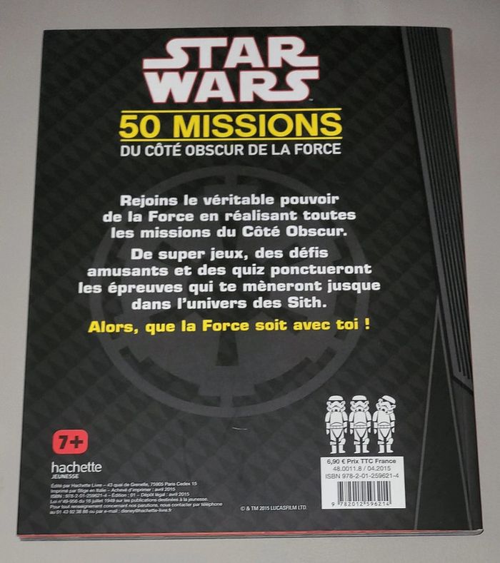 Livre : Star Wars 50 missions du côté obscur de la force - photo numéro 2