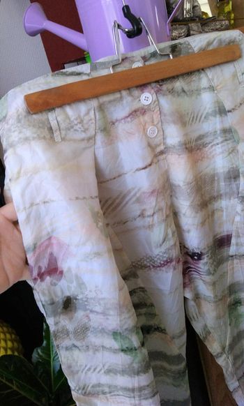 Pantalon / sarouel fluide en soie