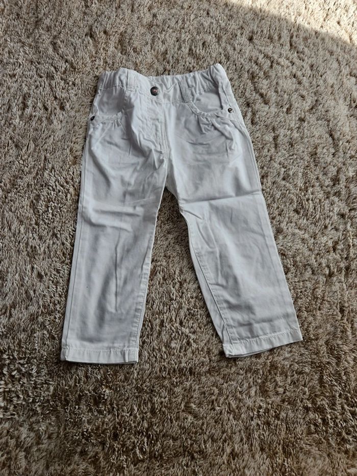 Pantalon blanc fille 24 mois