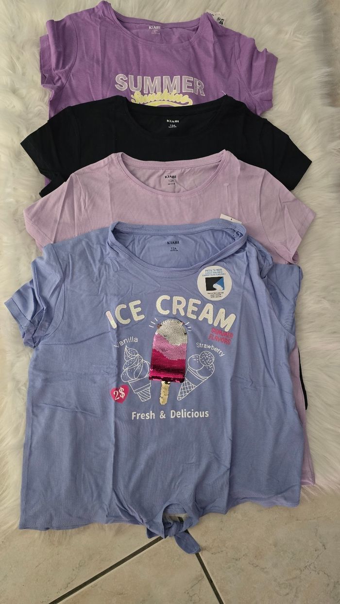 Neufs(non portés)🏷🩷🤩😍 lot Tee-shirts mc 12 ans fille🩷😍🤩 - photo numéro 6