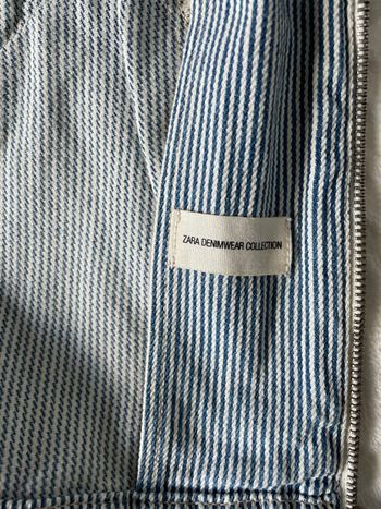 Veste homme Zara bleu blanche à rayures taille M