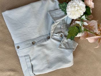 Chemise bleue délavée pour femme | Stradivarius | Taille M