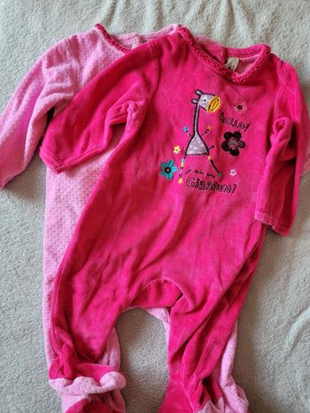 Lot de 2 pyjamas velours 9 mois