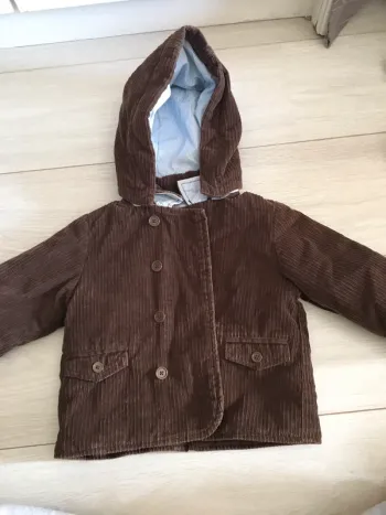 Veste marron en velours 12 mois jacadi