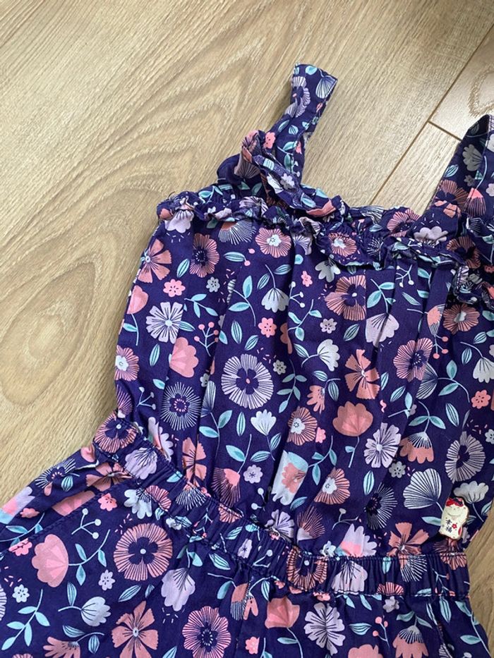 Combinaison fille fluide avec motif fleurs - photo numéro 3