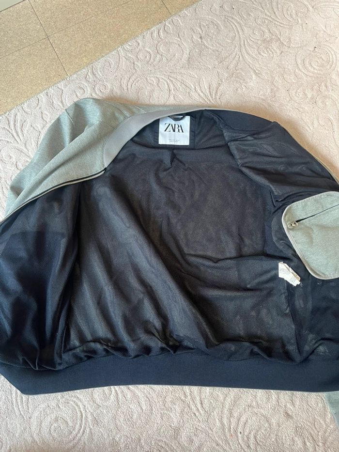 Veste Légère Zara Grise Taille L Pour Homme - photo numéro 5