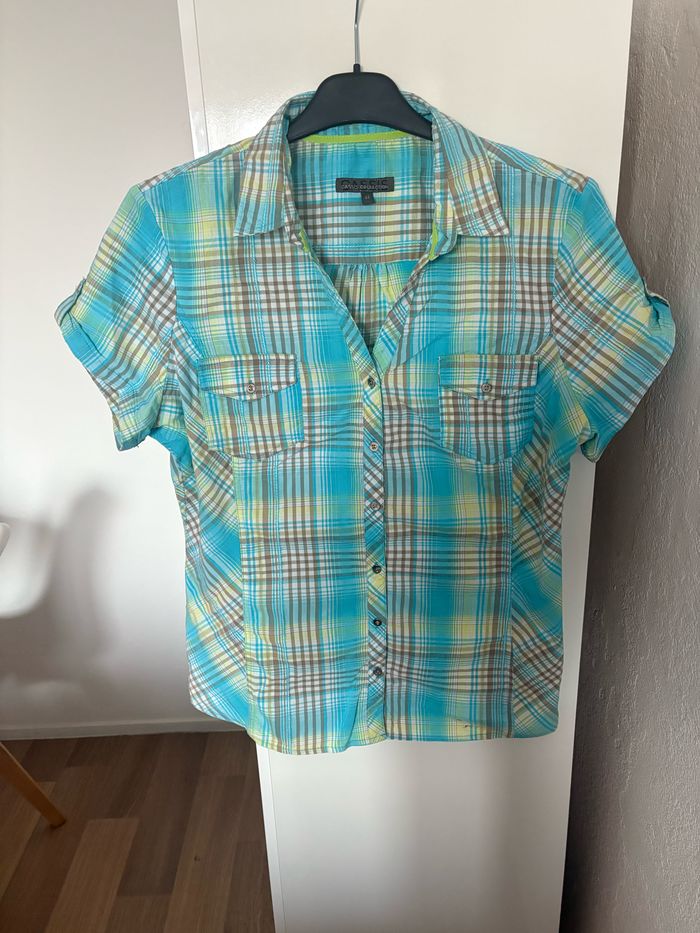 blouse à carreaux