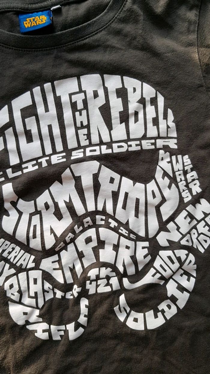 Tee shirt manches longues garçon star wars 10ans - photo numéro 3